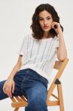 2017 High Quality Customized Women White Stitchy Knitted T-Shirt