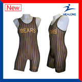 Cheap Pattern Sportswear Sublimation Wrestling Suit for Team Club