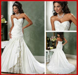 Strapless Wedding Dress Lace Taffeta Bridal Wedding Gown A15211