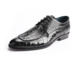 Crocodile Embossed Shoe Alligator Leather Men Luxury Dress Shoes