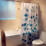Lotus Leaf Polyester Shower Curtain for Bathroom