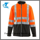 Men's Hivis Soft Shell Jacket with High Visibilty Reflective Tape