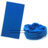 China Factory Produce Polyester Solid Blue 25*50cm Seamless Neck Tube Head Scarf