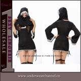 High Quality Woman Adult Sexy Black Nun Dress Costume (10725)