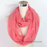 Wholesale Dots Gold Stamping Polyester Infinity Scarf (HWBPS102)