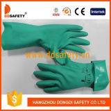 Ddsafety 2017 Green Nitrile Industry Unlined Straight Cuff Safety Gloves
