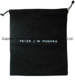 Fashion Personalized Custom Printed Luxury Black Soft Brushed Cotton Handbag Dust Bag