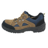 Suede Leather & Oxford Fabric Safety Shoes with Meshing Lining (HQ01020)