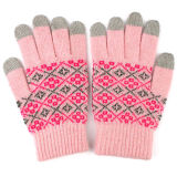 Lady Fashion Wool Knitted Touch Screen Magic Warm Gloves (YKY5438)