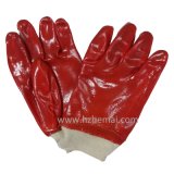 Fully Dipped Red PVC Gloves Safety Industrial Work Glove