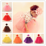 Baby Hollow Flowers Headband and Weil Skirt Suit