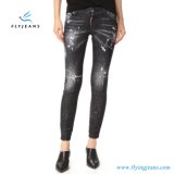 Fashion Paint/Embroidered/Whisker Skinny Women Denim Jeans (Pants E. P. 333)