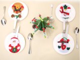 Santa Suit Christmas Dinner Flatware Holders Knife and Fork Bags Table Decoration