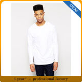 Wholesale Men's Cotton Long Sleeve Plain White T-Shirt