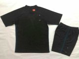 1718 Black Football Jersey with Short