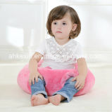 Round Plush Fabric Pink Baby Pillow with PP Cotton