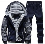 2017 Men's Zipper up Winter Jackets Hooed Fleece Hoodies Sweatshirt Wool Warm Thick Coats