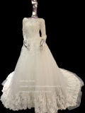 Aolanes Design Long Sleeve Long Tail Wedding Dress