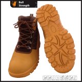 Rubber Outsole Ankle Industrial Safety Shoe with Genuine Leather (SN5376)