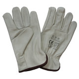 Wing Thumb Driving Safety Cow Grain Leather Work Gloves