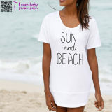 Sun and Beach Print Short Sleeve Dress L38478