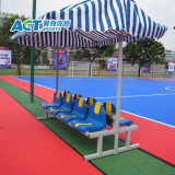 Outdoor Portable Player Bench with Shelters for Sports Courts
