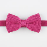 Rose Red Knit Bow Tie