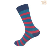 Men's Red Stripe Comb Cotton Happy Sock