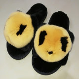 Colourul Soft Warm Real Rabbit Fur Slippers