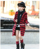 Girls' Checked Coat Thickened Children Clothes with Hood