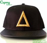 China Leather Brim Snapback Cap Hat Supplier