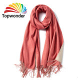 Two Tone Scarf, Made of Wool, Acrylic, Polyester, Cotton or Royan, Sizes, Colors Available