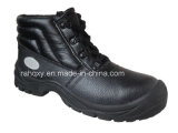 Split Embossed Leather Safety Shoes with Mesh Lining (HQ03058)