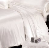 Ivory White Elegance Sheet Series Seamless Oeko Tex-100 22mm 100% Mulberry Bed Linen Silk Bedding Set