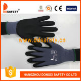 Ddsafety 2017 Grey Nylon Black Nitrile Gloves