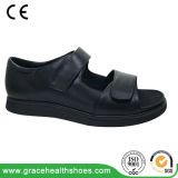 Seamless Lining Design Black Unisex Diabetic Shoes Casual Sandal