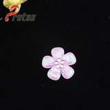 Pink Flower Applique Patches with Acrylic for Garment Decoration