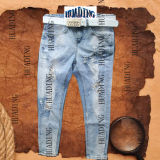 Custom Fashion Design Ladies' Denim Jean with Seven Socks (HDLJ0007)