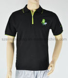 Men Embroidered Black Polo Shirts (ELTMPJ-125)