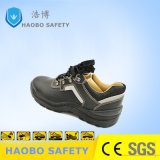 Steel Plate Men Leather Safety Shoes Footwear with Reflective Stripe