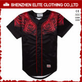 2016 New Design Rose Fashion Baseball Jersey Polyester Custom