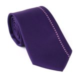 Silk Woven Luxury Gift Tie Solid Presh Purple Custom Made Logo Tie Formal Wedding Evening Party Tie Accessories