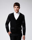 ODM Long Sleeve Pure Colour Man Sweater Cardigan