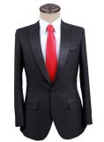 Customised Dark Blue/Black Men's Suit for Business Dressing, Groom Tuxedos