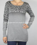 Women Dress with Cable Knitting in Long Sleeve (12AAW-246)