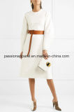 Autum and Winter Style Zip-Detailed Wool-Blend MIDI Dress for Women