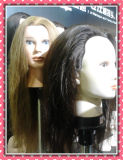 Human Hair Mannequin Head 18inches for Style Training