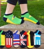 Hot Selling World Cup Flag Socks Cotton Ankle Socks Men