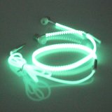 Popular Glowing Product Best Selling Zipper Luminous Earphone with Microphone