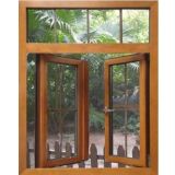 Double Tempered Glass Wood Clad Aluminium Casement Window (YS-72)